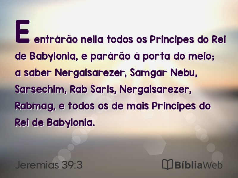 Jeremias 39:3 em imagem para compartilhar