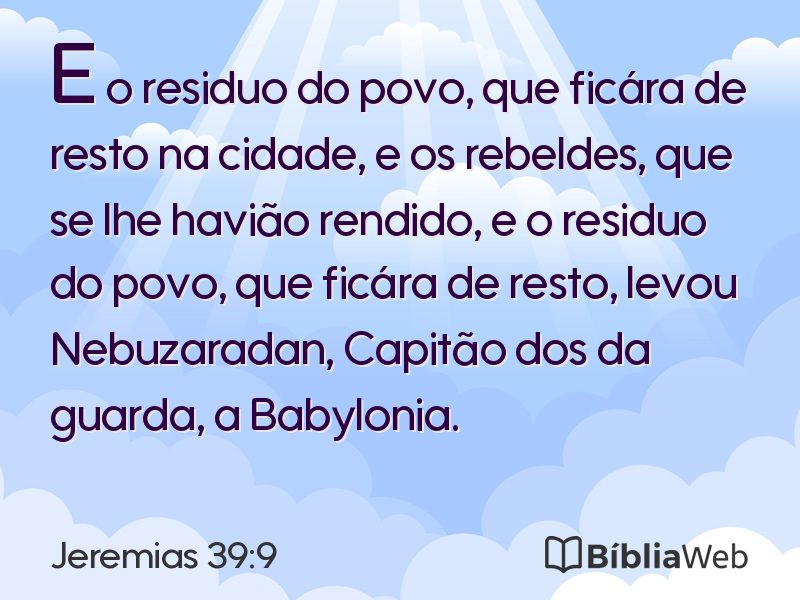 Jeremias 39:9 em imagem para compartilhar