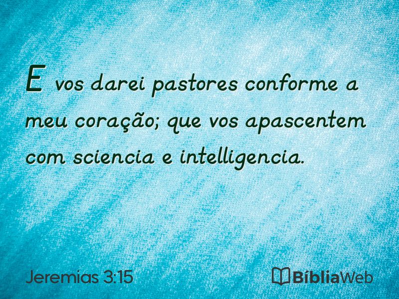 Jeremias 3:15 em imagem para compartilhar