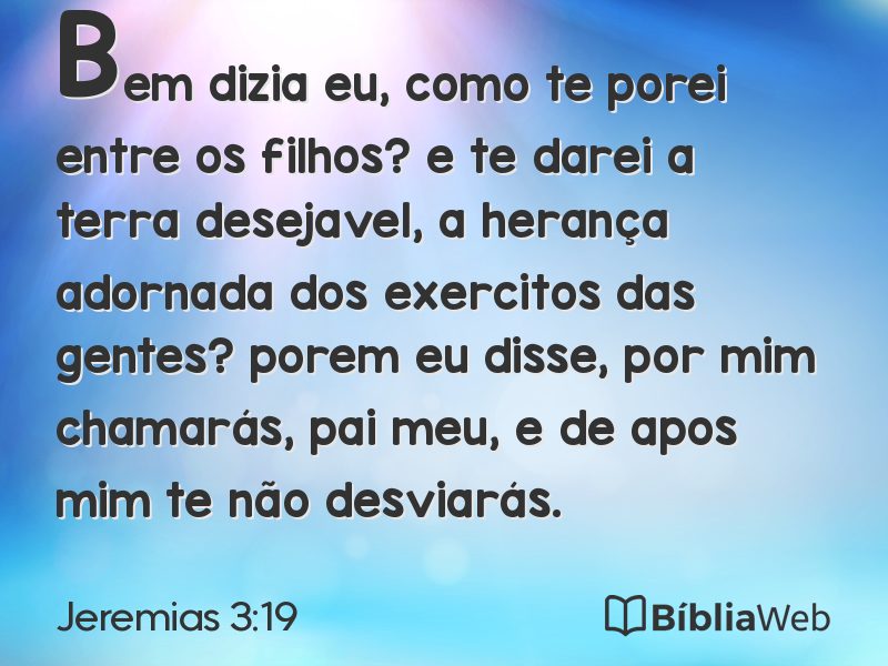 Jeremias 3:19 em imagem para compartilhar