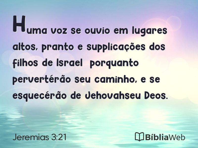 Jeremias 3:21 em imagem para compartilhar