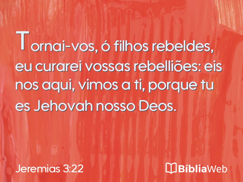 Jeremias 3:22 em imagem para compartilhar