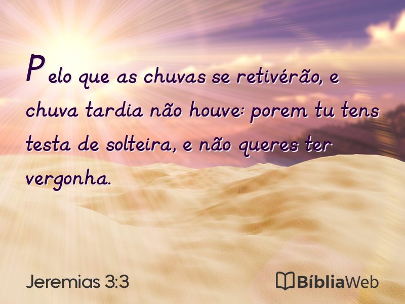 Jeremias 3:3 em imagem para compartilhar