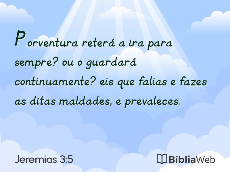Jeremias 3:5 em imagem para compartilhar