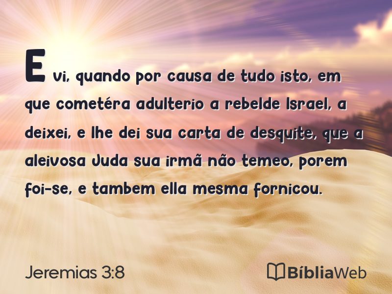Jeremias 3:8 em imagem para compartilhar