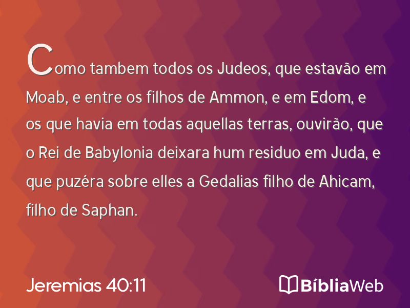 Jeremias 40:11 em imagem para compartilhar