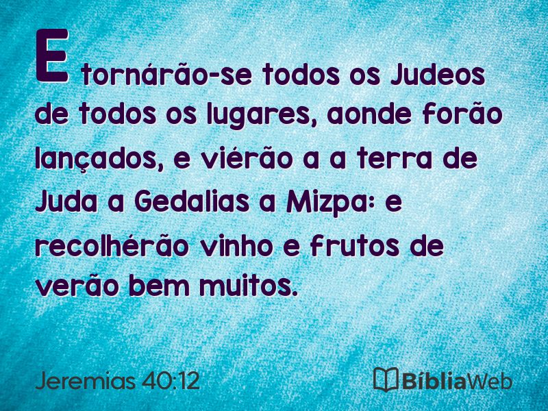 Jeremias 40:12 em imagem para compartilhar