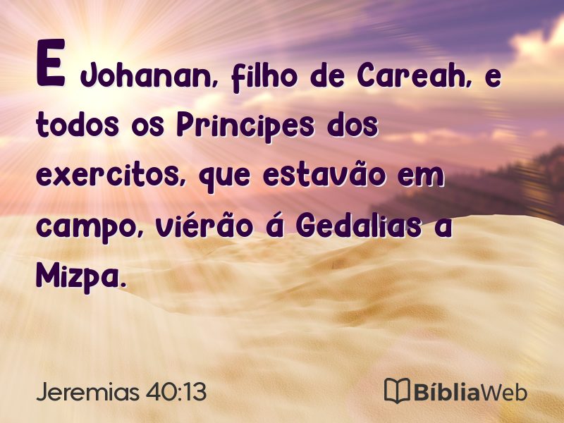 Jeremias 40:13 em imagem para compartilhar