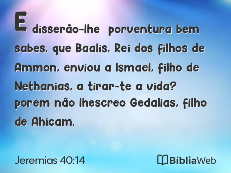 Jeremias 40:14 em imagem para compartilhar