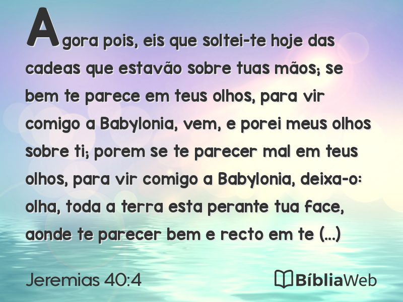 Jeremias 40:4 em imagem para compartilhar
