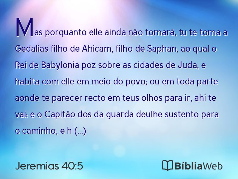 Jeremias 40:5 em imagem para compartilhar