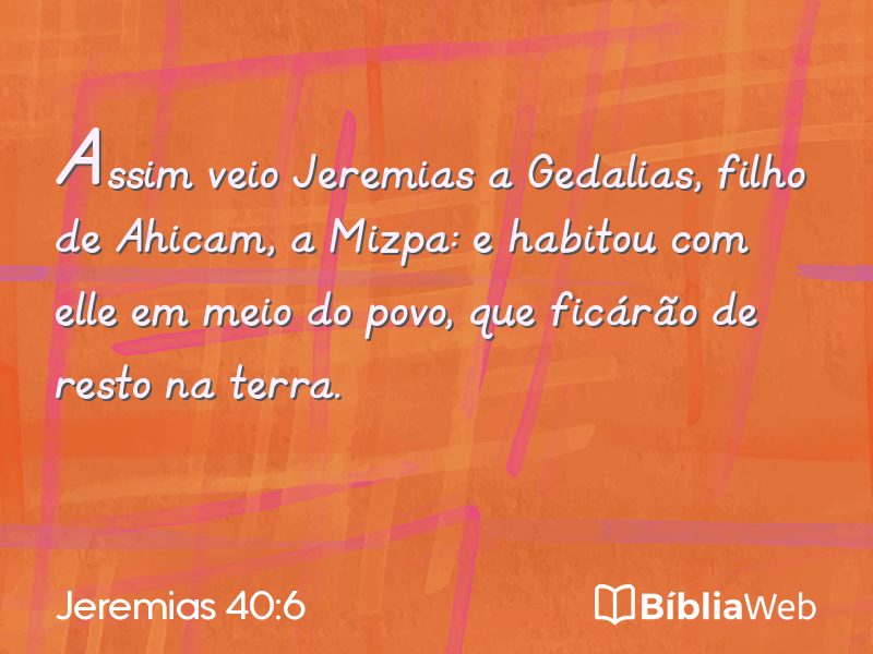 Jeremias 40:6 em imagem para compartilhar