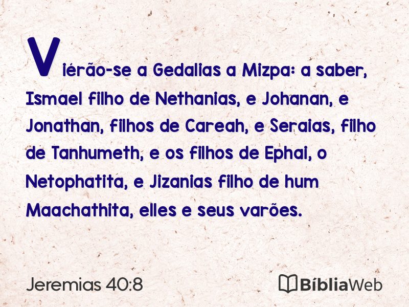 Jeremias 40:8 em imagem para compartilhar