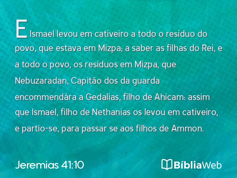 Jeremias 41:10 em imagem para compartilhar