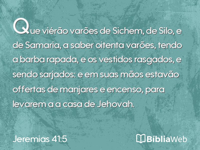 Jeremias 41:5 em imagem para compartilhar