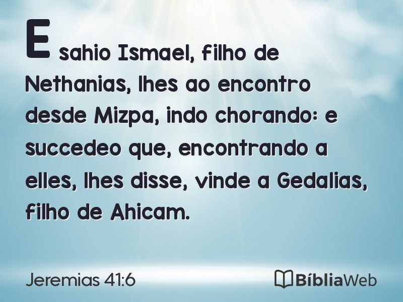 Jeremias 41:6 em imagem para compartilhar