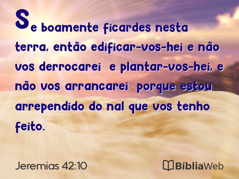 Jeremias 42:10 em imagem para compartilhar