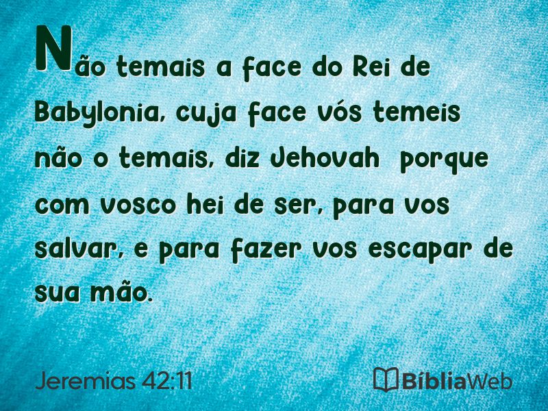 Jeremias 42:11 em imagem para compartilhar