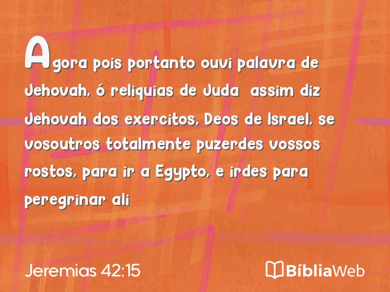 Jeremias 42:15 em imagem para compartilhar