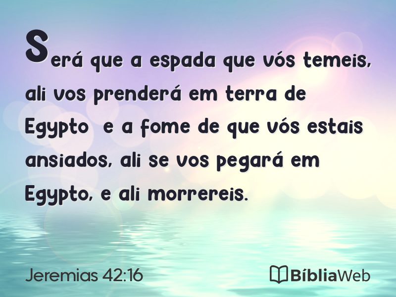 Jeremias 42:16 em imagem para compartilhar
