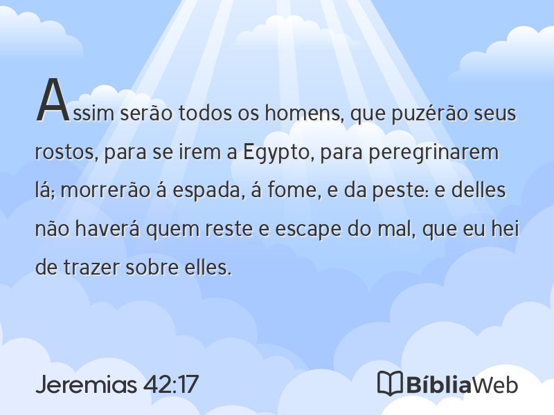 Jeremias 42:17 em imagem para compartilhar