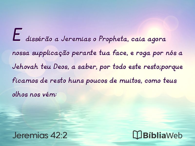 Jeremias 42:2 em imagem para compartilhar