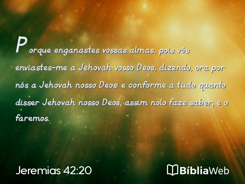 Jeremias 42:20 em imagem para compartilhar