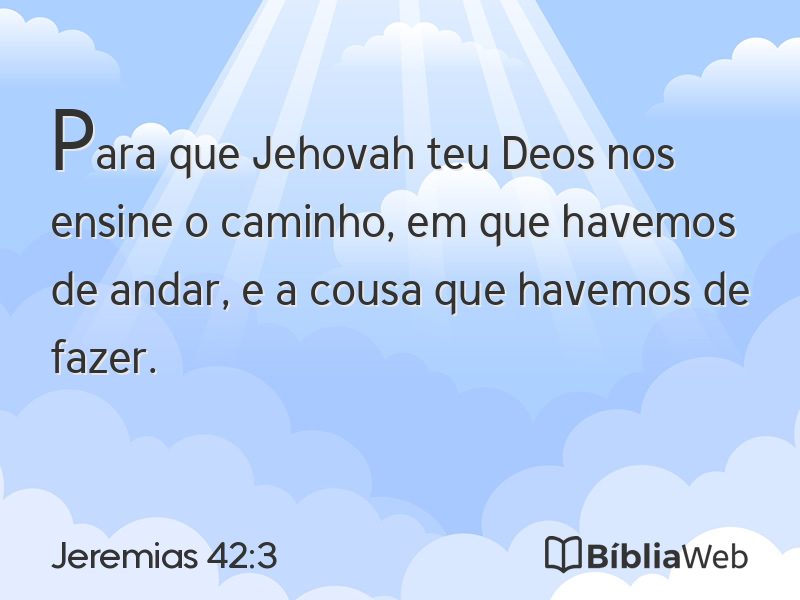 Jeremias 42:3 em imagem para compartilhar