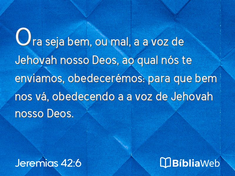 Jeremias 42:6 em imagem para compartilhar