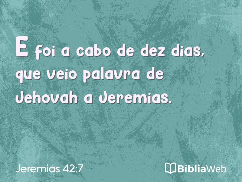 Jeremias 42:7 em imagem para compartilhar