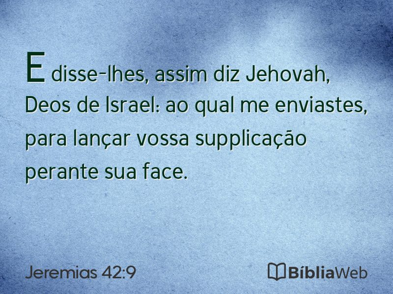 Jeremias 42:9 em imagem para compartilhar