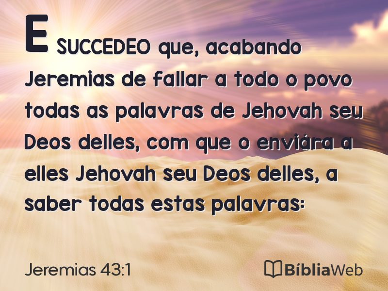 Jeremias 43:1 em imagem para compartilhar