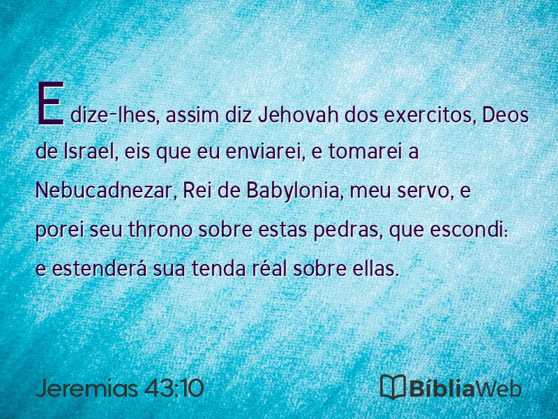 Jeremias 43:10 em imagem para compartilhar