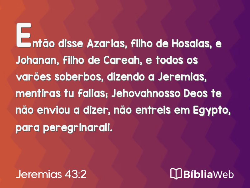 Jeremias 43:2 em imagem para compartilhar