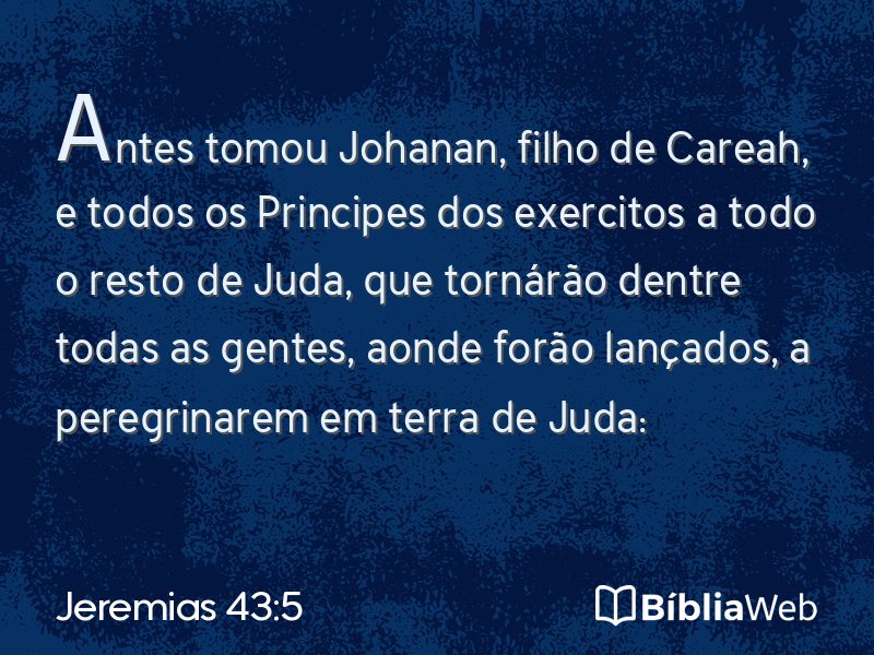 Jeremias 43:5 em imagem para compartilhar