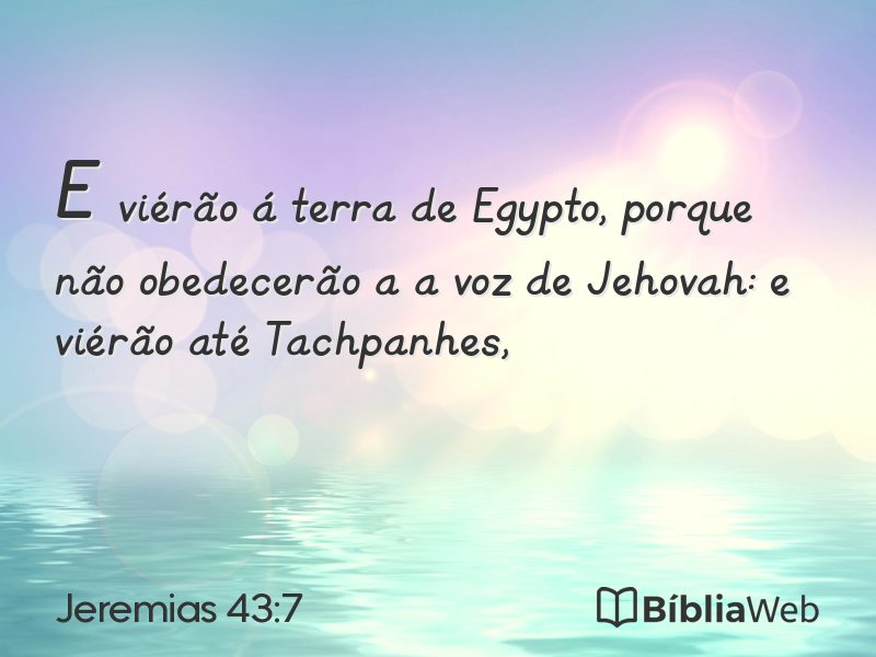 Jeremias 43:7 em imagem para compartilhar
