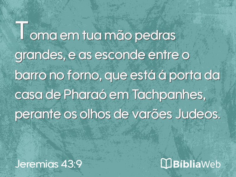 Jeremias 43:9 em imagem para compartilhar