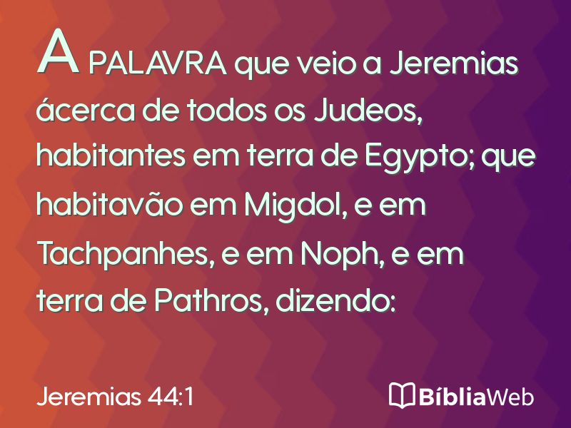 Jeremias 44:1 em imagem para compartilhar