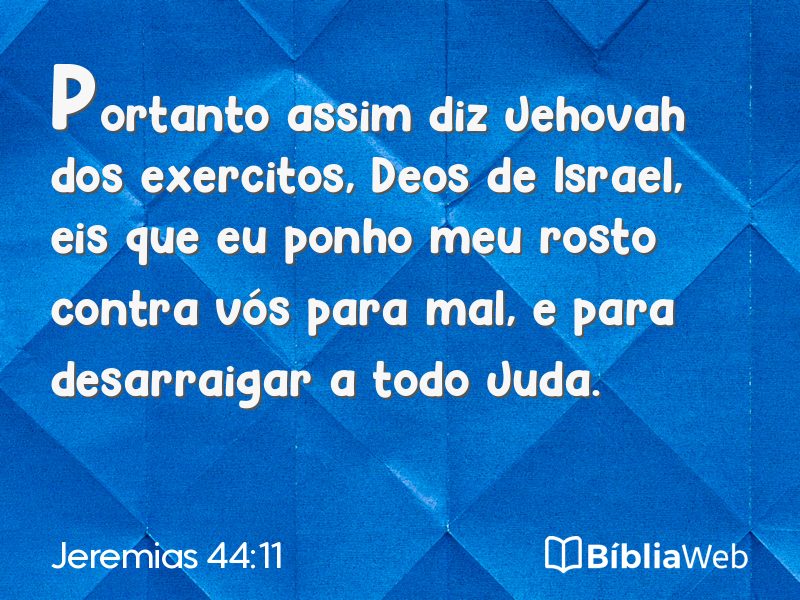 Jeremias 44:11 em imagem para compartilhar
