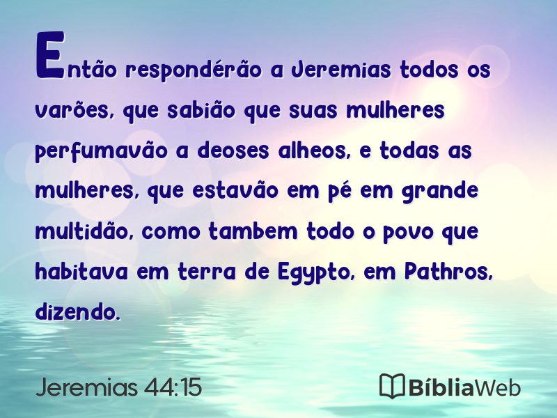 Jeremias 44:15 em imagem para compartilhar