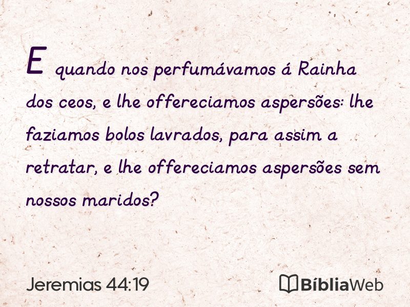 Jeremias 44:19 em imagem para compartilhar