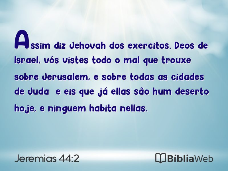 Jeremias 44:2 em imagem para compartilhar