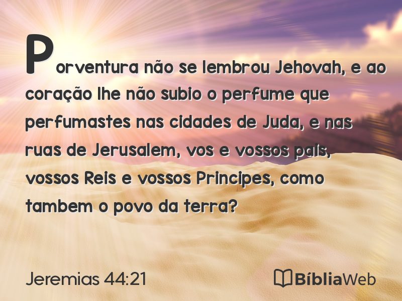 Jeremias 44:21 em imagem para compartilhar