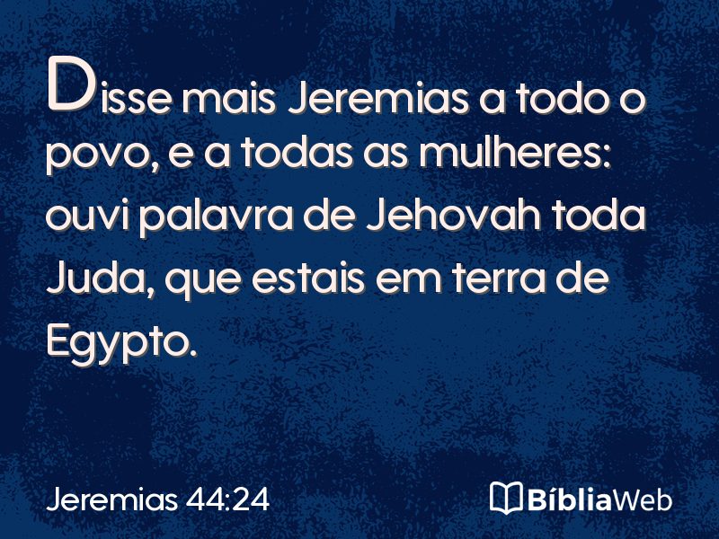 Jeremias 44:24 em imagem para compartilhar