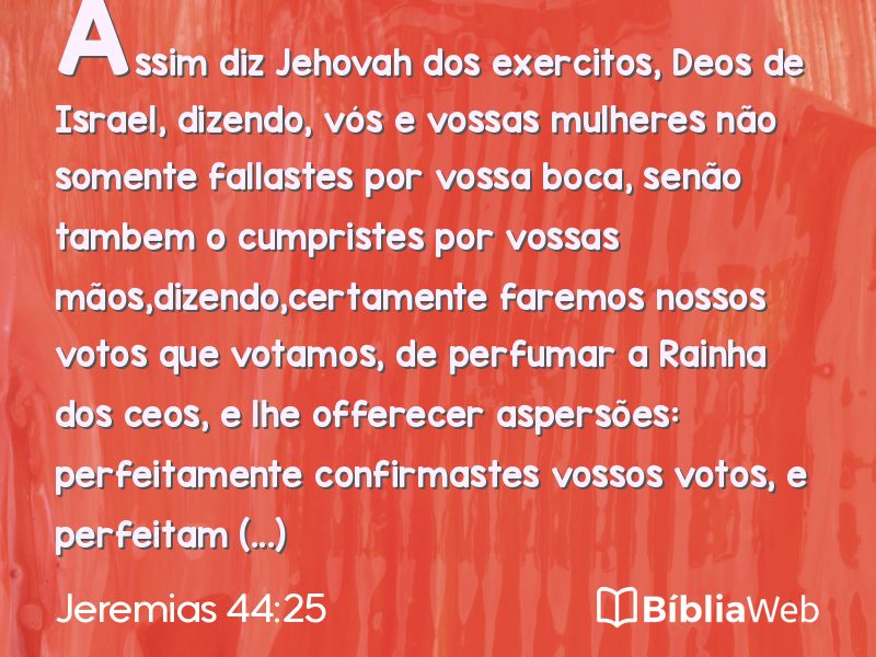 Jeremias 44:25 em imagem para compartilhar