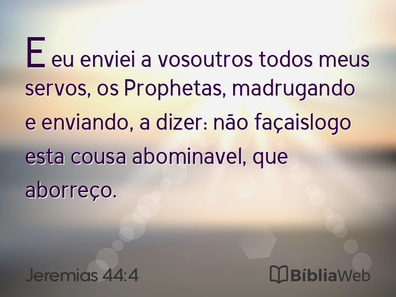 Jeremias 44:4 em imagem para compartilhar