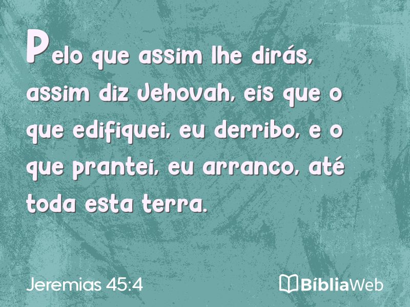 Jeremias 45:4 em imagem para compartilhar