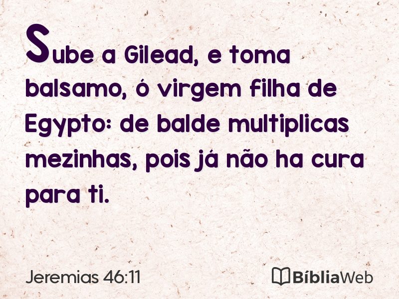 Jeremias 46:11 em imagem para compartilhar