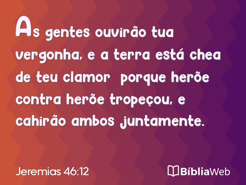 Jeremias 46:12 em imagem para compartilhar