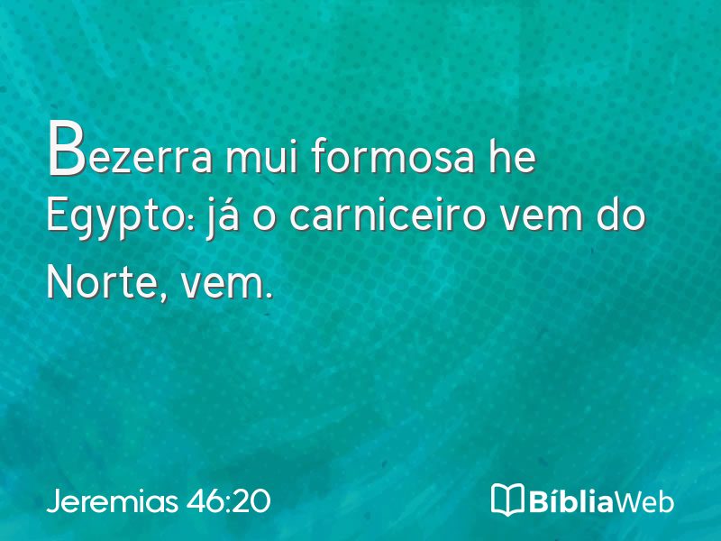 Jeremias 46:20 em imagem para compartilhar